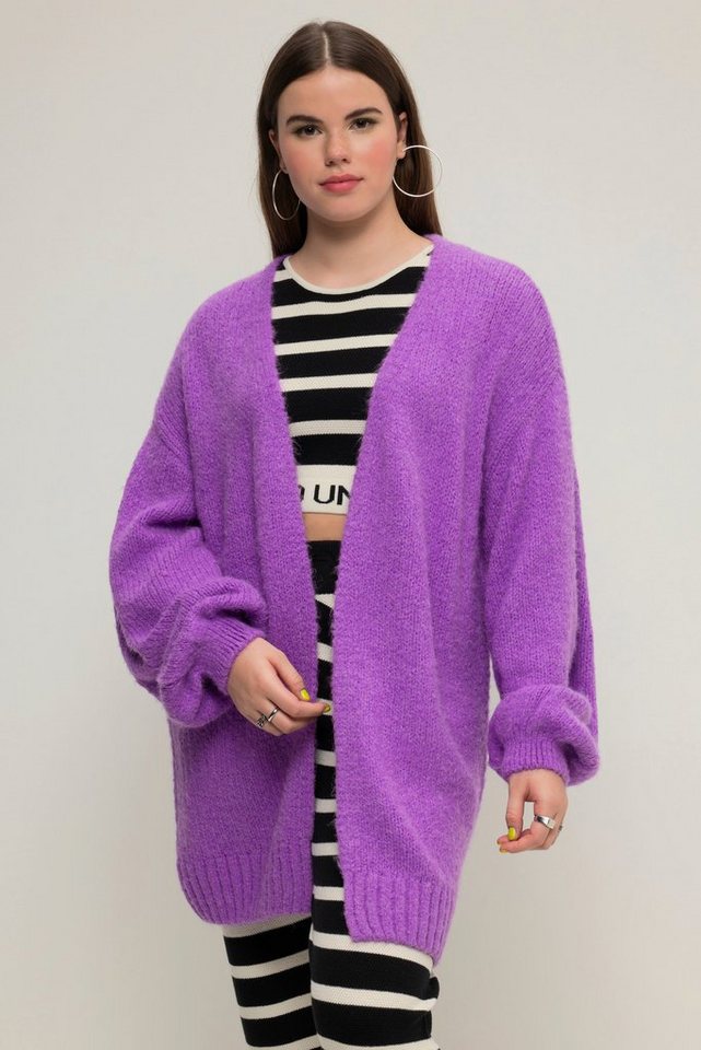 Studio Untold Strickjacke Long-Strickjacke oversized offene Form Langarm von Studio Untold