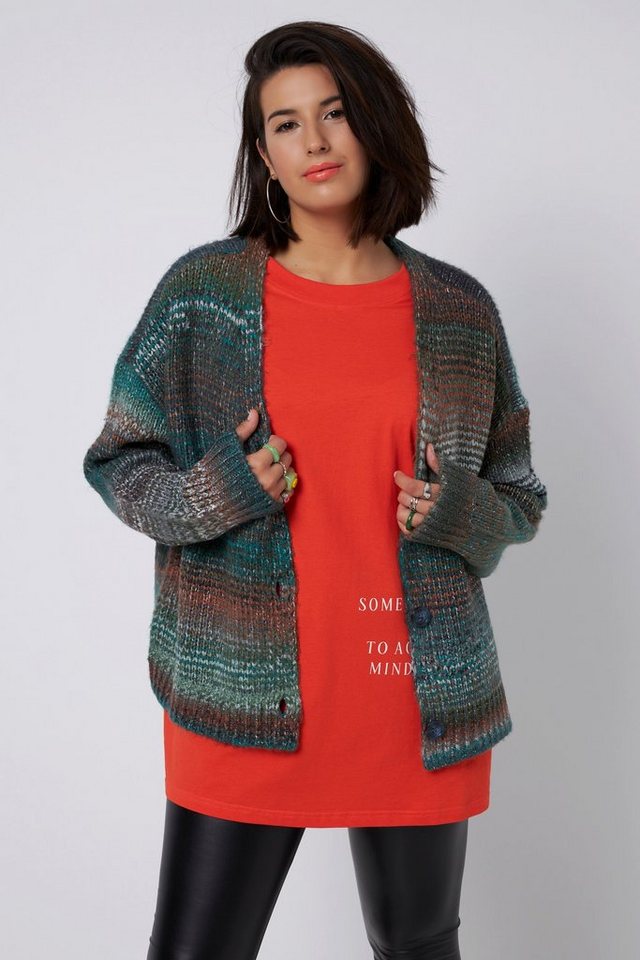 Studio Untold Strickjacke Strickjacke oversized Farbverlauf V-Ausschnitt von Studio Untold