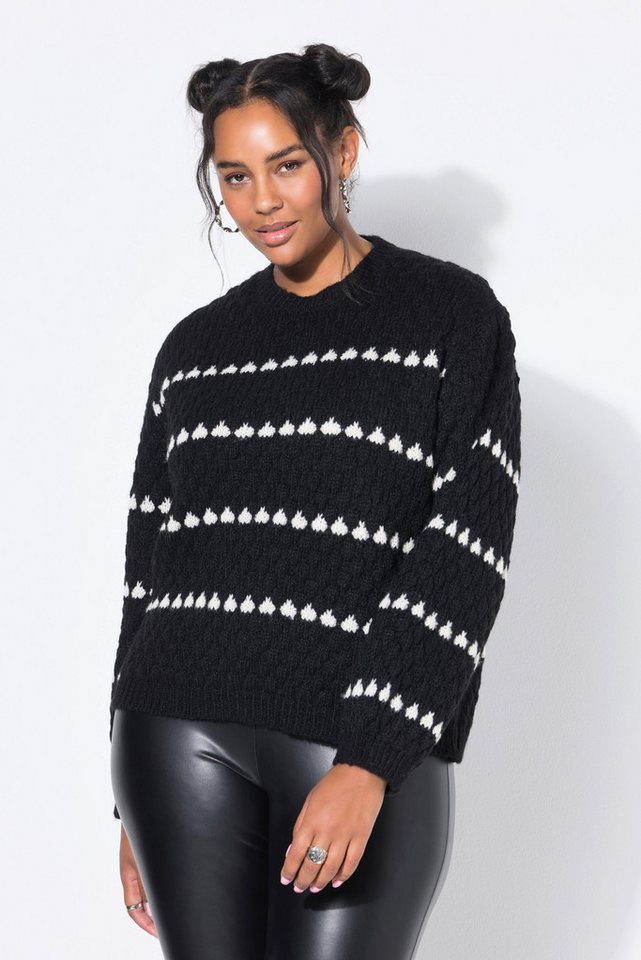 Studio Untold Strickpullover Pullover Boxy Shape Bubble-Struktur von Studio Untold