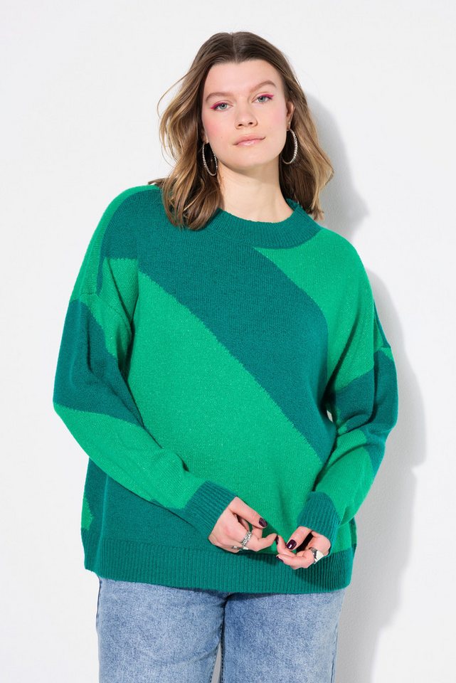 Studio Untold Strickpullover Pullover oversized diagonale Blockstreifen von Studio Untold