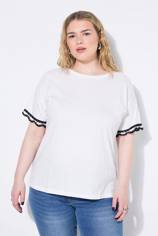 Studio Untold T-Shirt T-Shirt oversized Halbarm mit Häkelkante Studio Untold T-Shirt T-Shirt oversized Halbarm mit Häkelkante von Studio Untold