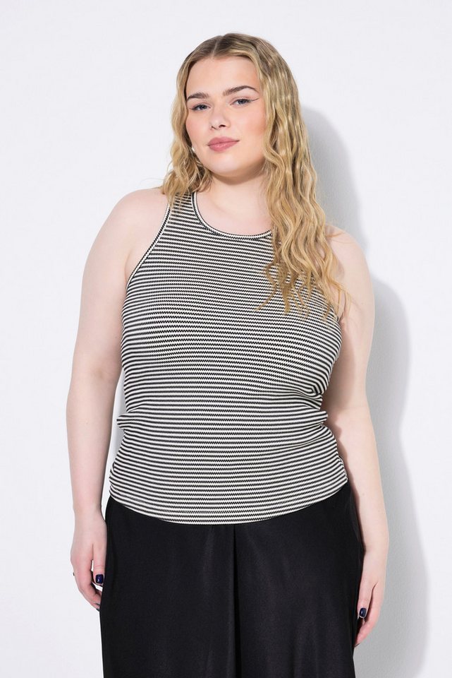 Studio Untold T-Shirt Tanktop Slim Shape Strukturjersey Ringel von Studio Untold