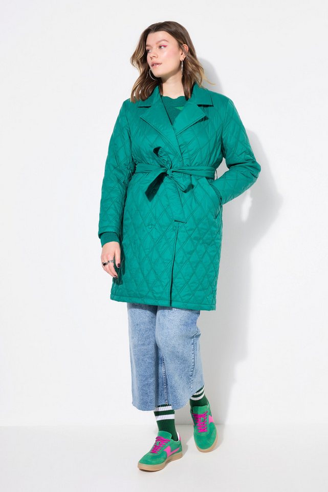 Studio Untold Wintermantel Steppmantel Loose A-Line doppelreihige Knopfleiste von Studio Untold