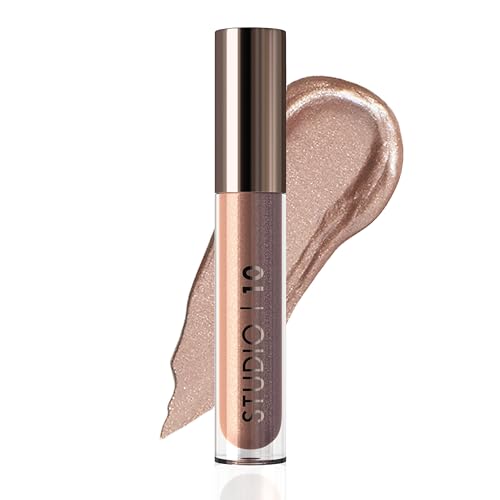 Studio 10 Liquid Foil I-Radiance Shimmer Lidschatten mit Feuchtigkeitsverstärkung und langanhaltender Formel - Metallic Lidschatten Liquid in Shade Mink von Studio10