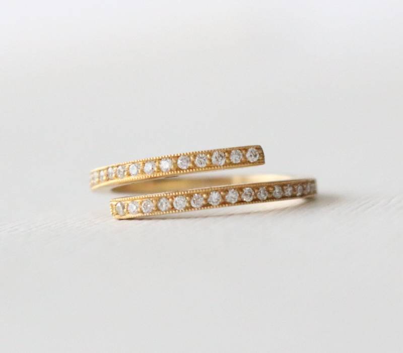 Cuff Diamant Ring in 750Er Gelbgold von Studio1040