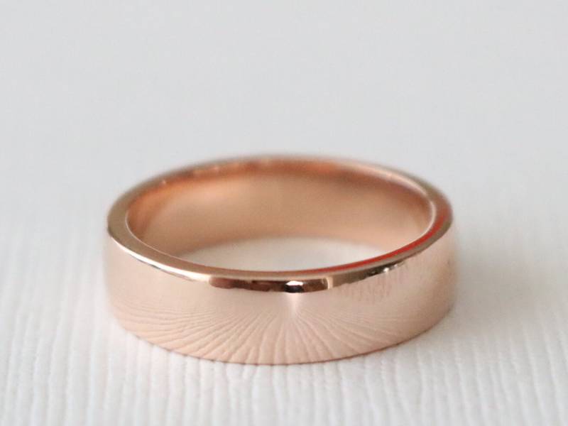 Handgemachter Herrenring Aus 14K Roségold - 6 Mm Comfort Fit von Studio1040