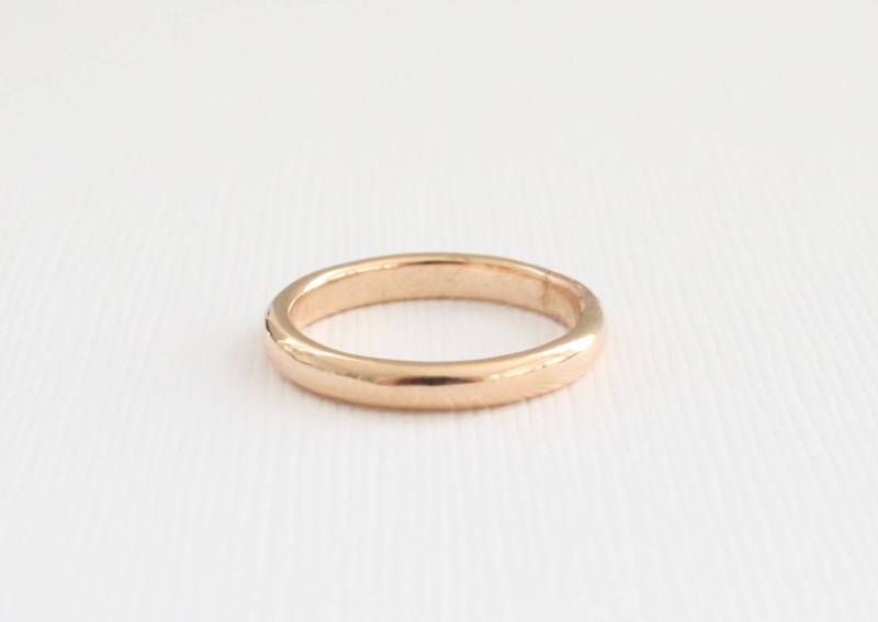 Handgemachter Ehering Aus 14K Rosegold von Studio1040