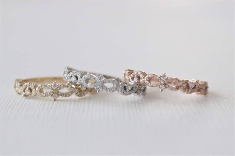 Vintage Style Spiraldiamant Band in 14K Gold von Studio1040