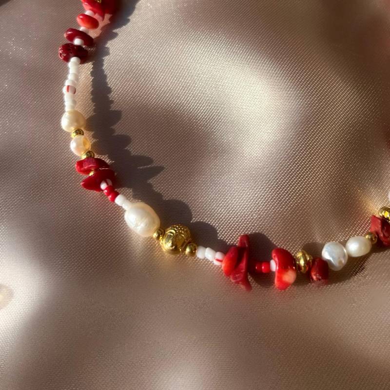 Handgemachte Perlenkette "Golden-Buddha" | Mit Süßwasserperlen Gold Edelstahl Edelsteine von Studio3099DE