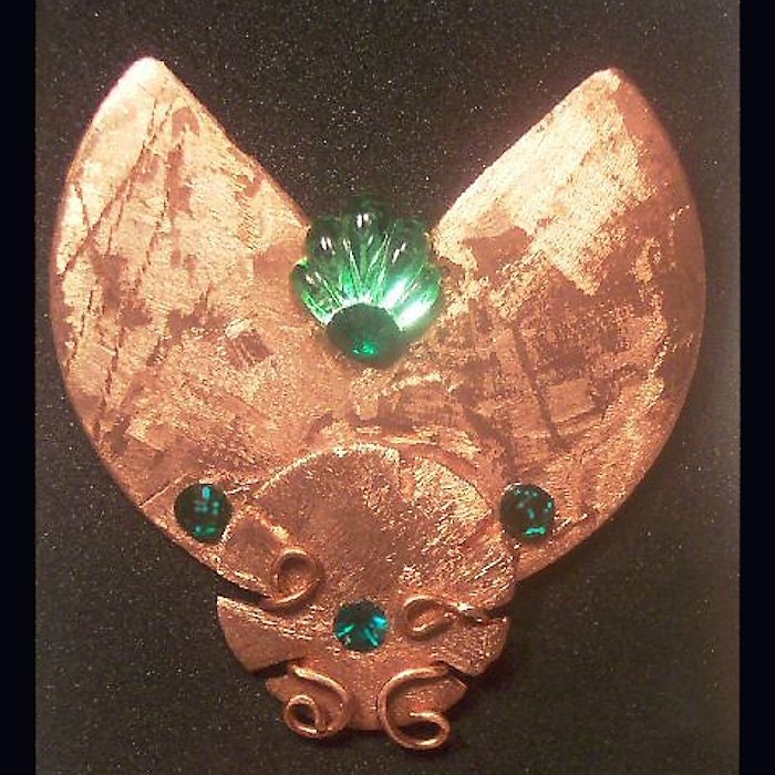 Handgefertigte Kupferbrosche, Strukturierte Brosche, Handgemachter Schmuck Handgefertigte Kupferbrosche, Strukturierte Brosche, Handgemachter Schmuck von Studio729