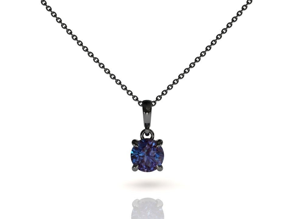Schwarz Gold Alexandrit Anhänger | Layering Halskette Solitär Brautjungfern Geschenk Jubiläumsgeschenk Juli Geburtsstein Schwarz Gold Alexandrit Anhänger | Layering Halskette Solitär Brautjungfern Geschenk Jubiläumsgeschenk Juli Geburtsstein von StudioAlexandrite