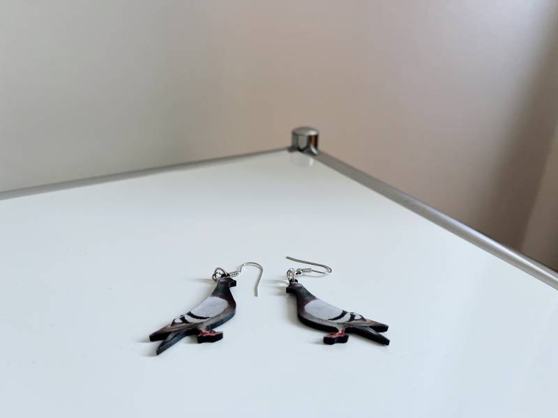 Fancy Pigeon Earrings - Unique Bird-Inspired Jewelry With Realistic Design, Perfect For Animal & Nature Lovers von StudioAndStuff