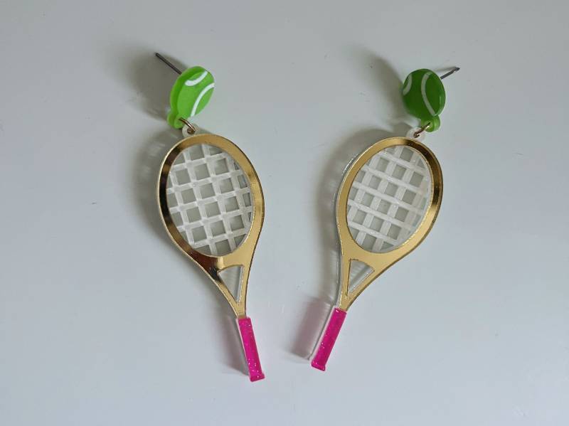 Fancy Tennisschläger Ohrringe von StudioAndStuff