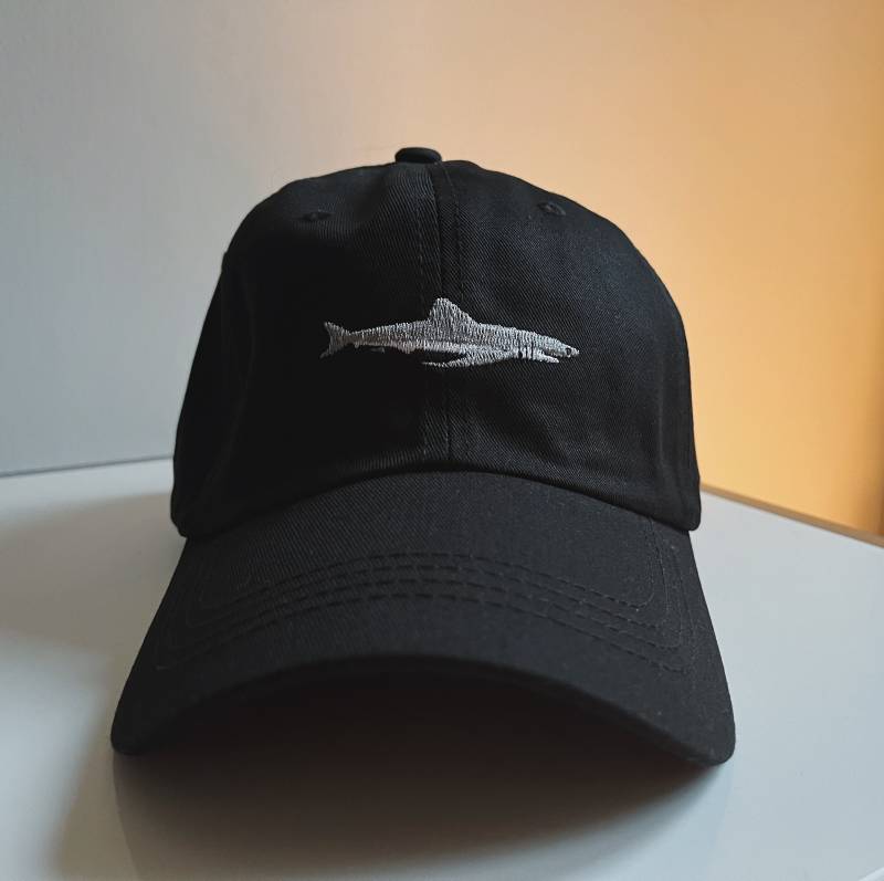 Hai Kappe Mütze Shark Baseballcap Dadcap Schwarz von StudioAndStuff