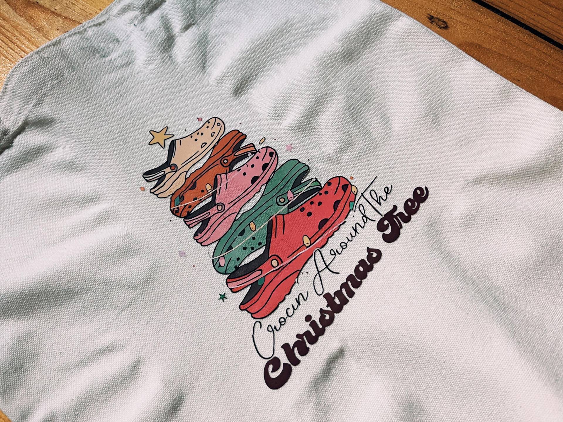 Jutebeutel Christmas Crocs Tasche von StudioAndStuff