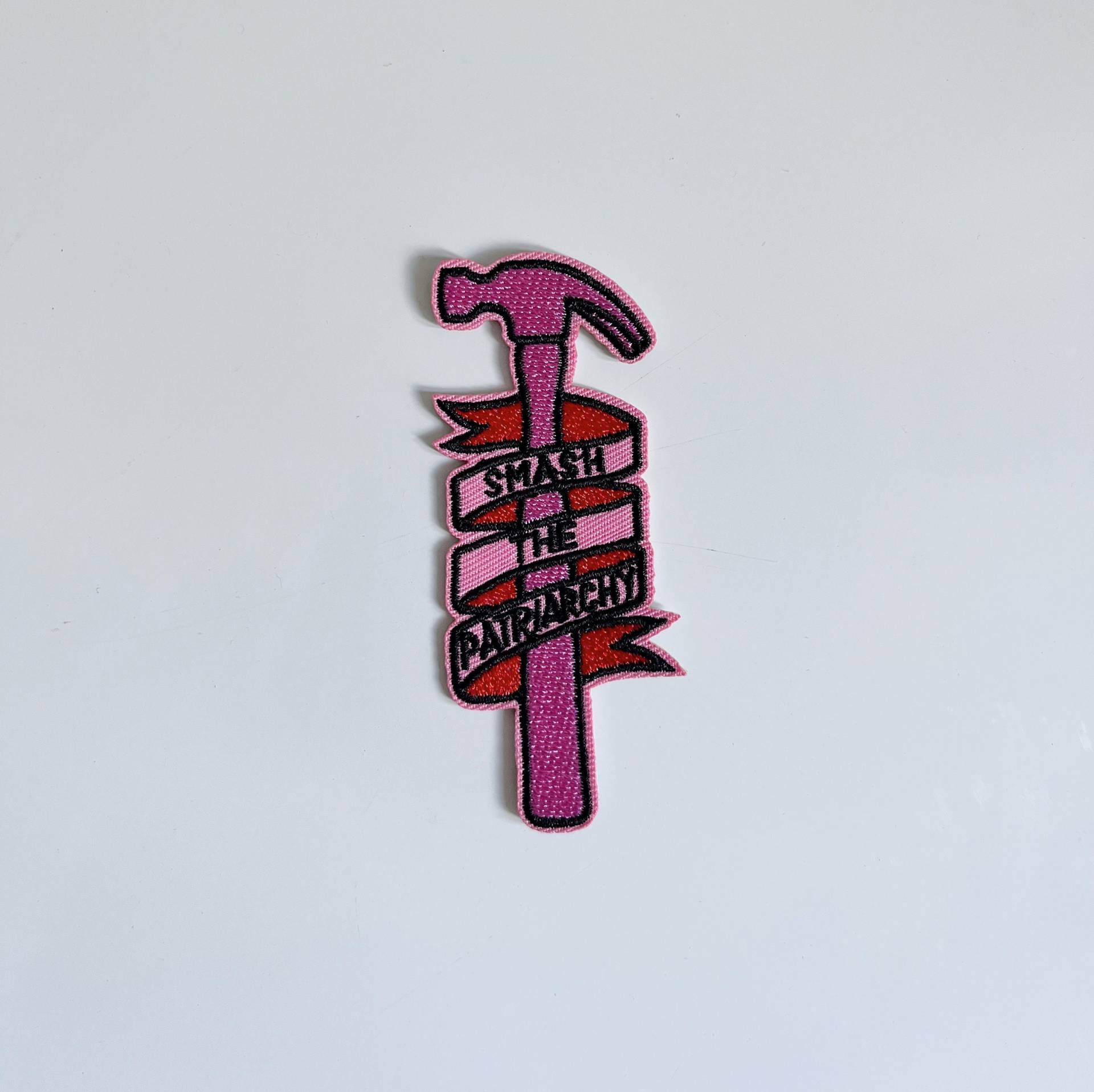 Smash The Patriarchy Feminist Patch - Bold Statement Embroidered Iron On Sew Badge For Jackets & Bags von StudioAndStuff