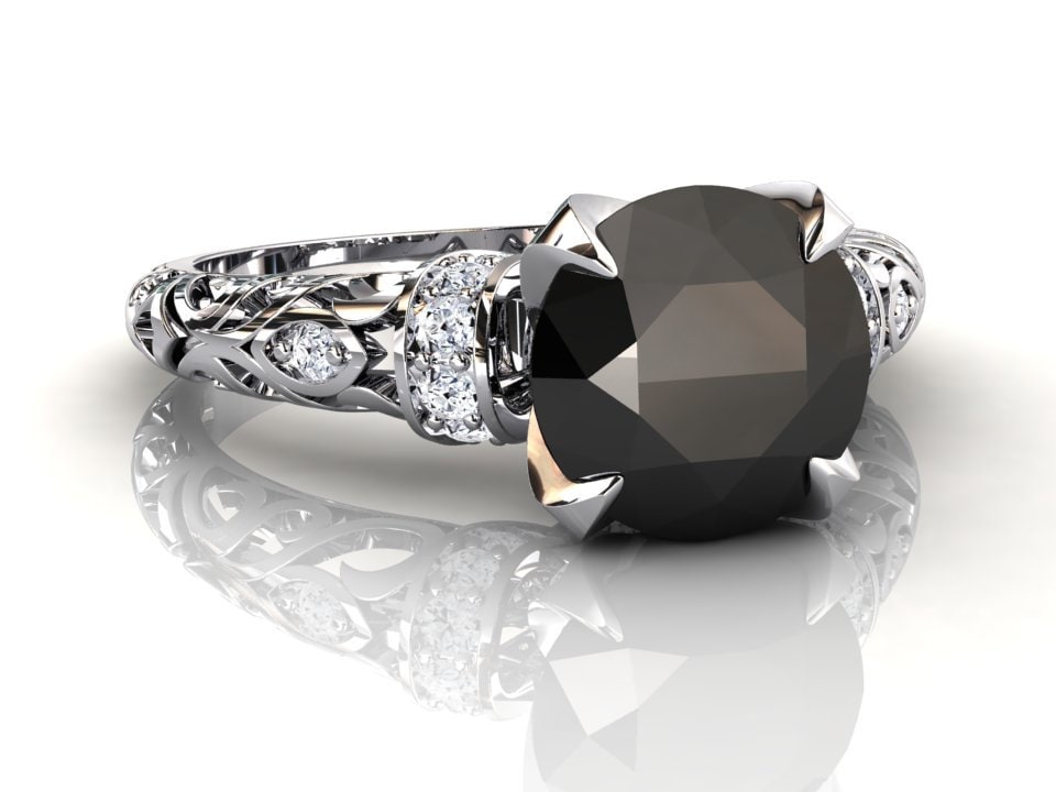 Diamant Verlobungsring, Edelstein Verlobungsring von StudioBlackDiamond