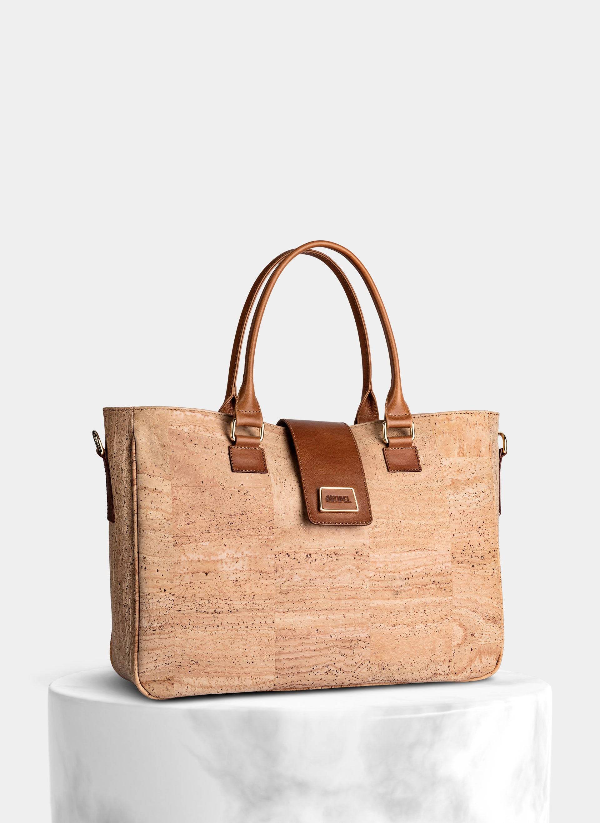Naturkork Aktentasche, Handtasche Und Umhängetasche Naturkork, Frauentasche, Business-Korktasche, Reisetasche, Laptoptasche Aus Kork, Lederdetails Naturkork Aktentasche, Handtasche Und Umhängetasche Naturkork, Frauentasche, Business-Korktasche, Reisetasche, Laptoptasche Aus Kork, Lederdetails von StudioCork