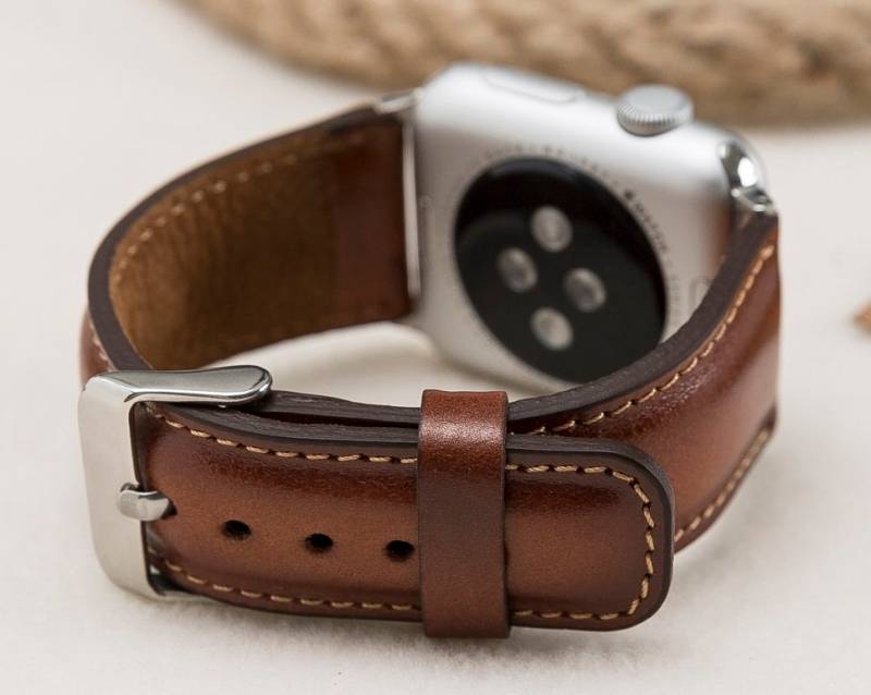 Braun Farbe Leder Apple Uhrenarmband, 45 Mm, 41 44 49 Mm Für Serie 1-11, Ultra 1-3 & Se, Kostenloser Versand von StudioFZ