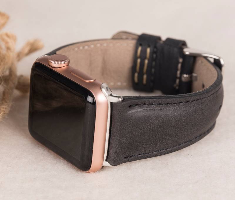 Dunkelgrau Lederarmband Für Apple Watch 1-11, Ultra 1-3, Kostenloser Versand Dunkelgrau Lederarmband Für Apple Watch 1-11, Ultra 1-3, Kostenloser Versand von StudioFZ