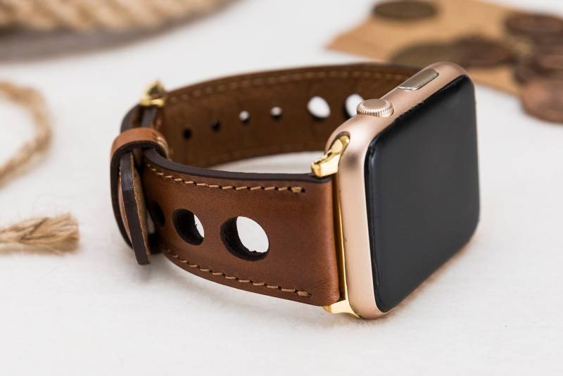 Hellbraune Farbe Holo Sammlung Apple Uhrenarmband 38 Mm 42 40 44 Für Uhr 1-11 & Ultra 1-3, Kostenloser Versand von StudioFZ