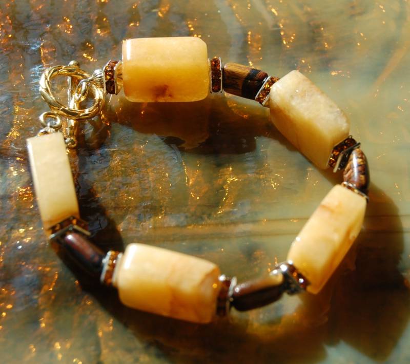 Natürlicher Quarz Und Tigerauge Lapidary Armband von StudioFind