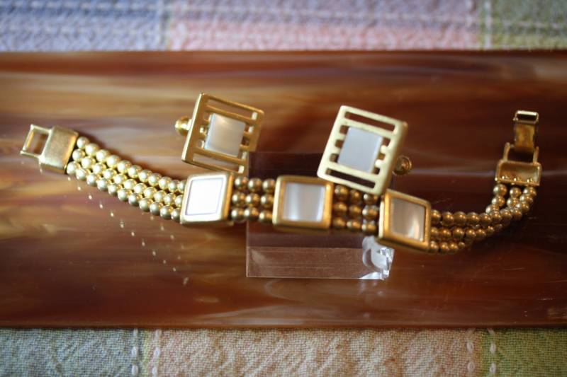 Reizendes Vintage Mop Napier Armband Und Ohrringe von StudioFind