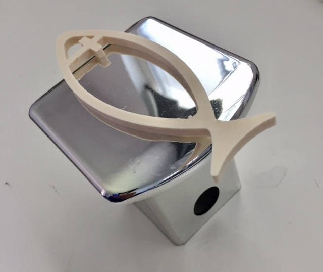 Christian Fish in 3D - 2-Zoll-Anhängekupplung Abdeckung Chrom Mit Weiß Liebe Gott Jesus, Friede von StudioFrame