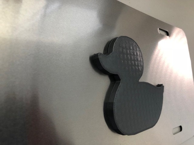 Ente "Gegangen Jagd" in 3D - Grau Mit Grauen Nummernschild Einsatz von StudioFrame