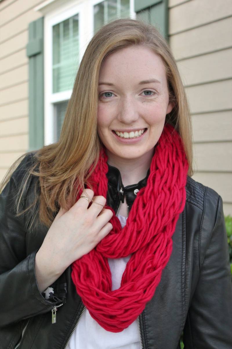 Cranberry Arm Stricken Schal von StudioHarmony