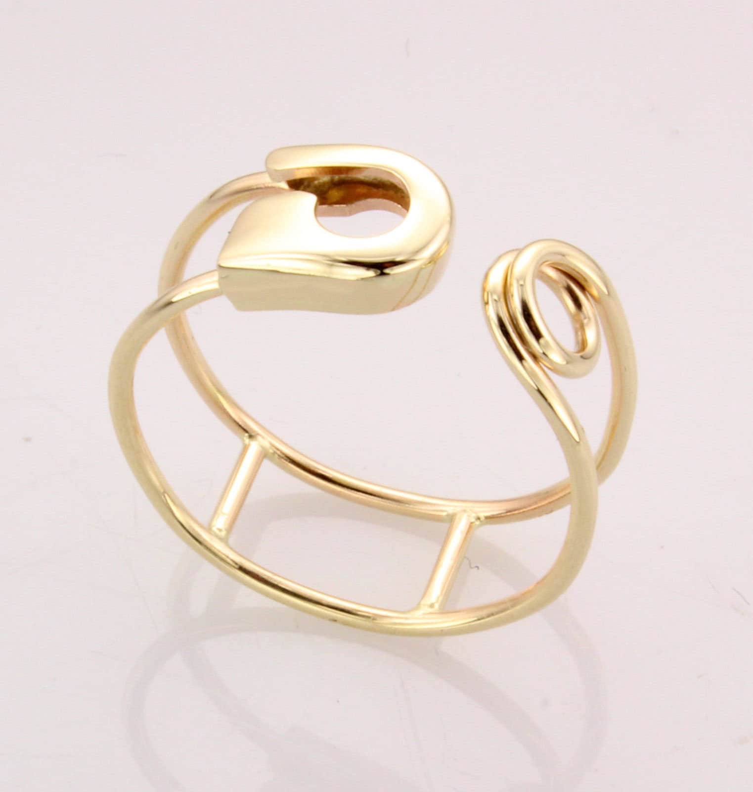 14 Karat Sicherheitsnadel Ring Handgemacht in Usa von StudioHayko