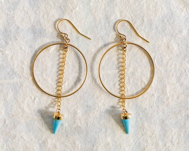 Türkis Pfeil Creolen von StudioHillalu