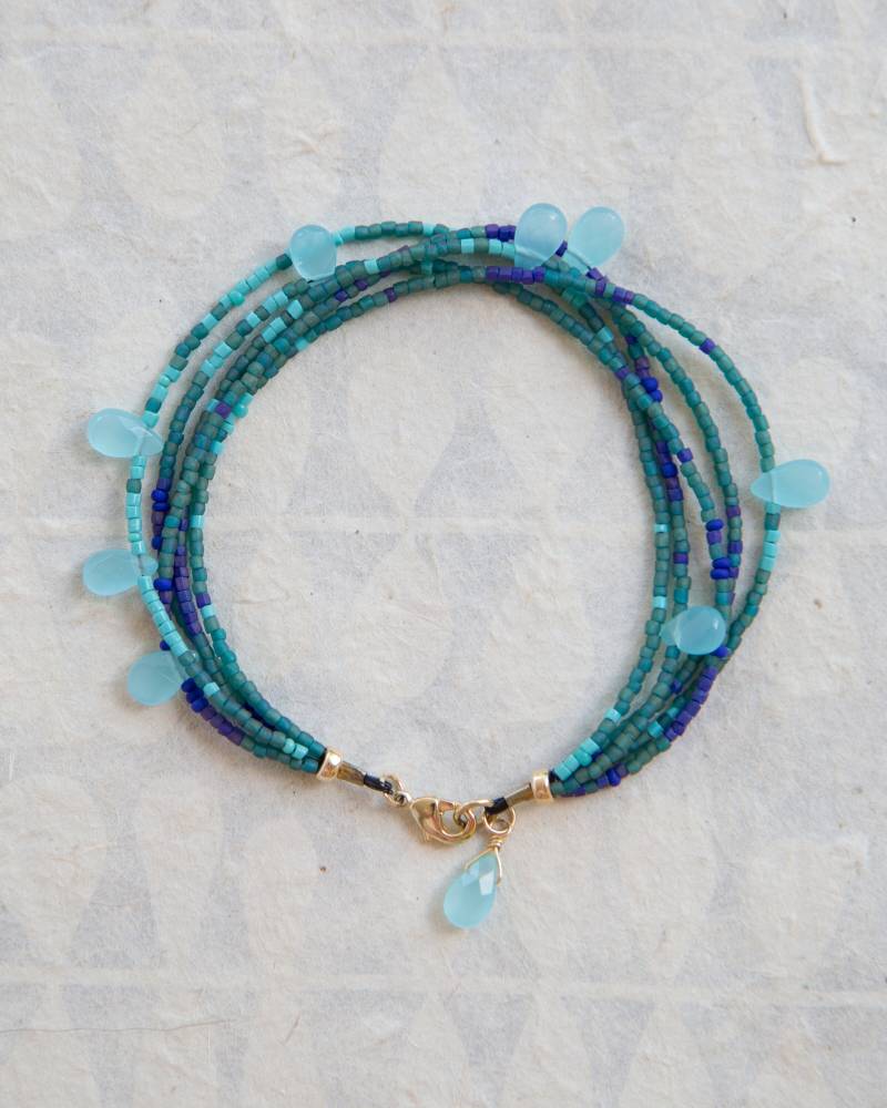 Verspielte Facettierten Aqua Quarz Armband von StudioHillalu