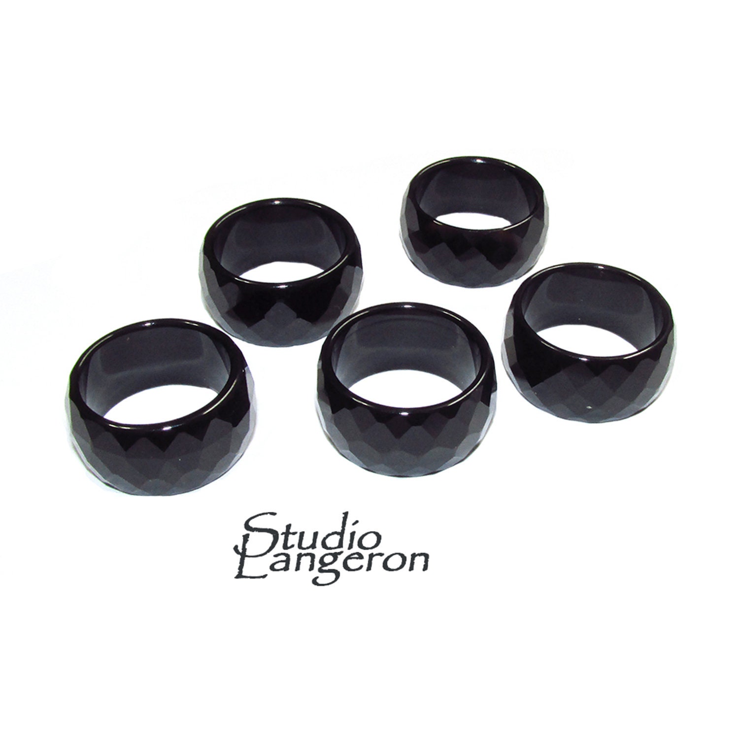 Natürlicher Schwarzer Onyx Band Ring, Größe 7, 0, 7. 1/2, 8, 0, 9, 0, Stein Ringe, Edelstein, Unisex Massiver Edelstein Natürlicher Schwarzer Onyx Band Ring, Größe 7, 0, 7. 1/2, 8, 0, 9, 0, Stein Ringe, Edelstein, Unisex Massiver Edelstein von StudioLangeron