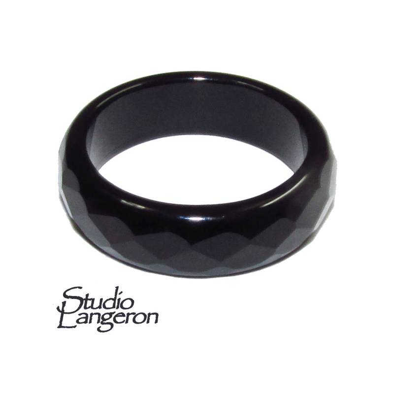 Natürlicher Schwarzer Onyx Ring, Größe 4, 4, 5, 5, 9, 10 Stein Band Ringe, Edelstein, Unisex Massiver Edelstein Natürlicher Schwarzer Onyx Ring, Größe 4, 4, 5, 5, 9, 10 Stein Band Ringe, Edelstein, Unisex Massiver Edelstein von StudioLangeron