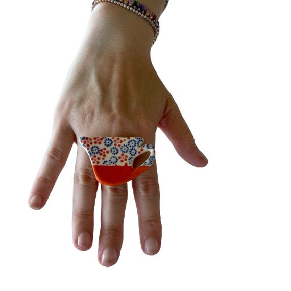 Keramikschmuck, Große Ringe, Keramik Und Töpferei, Teetasse, Cocktailringe Von Studioleanne, Einzigartige Ringe Keramikschmuck, Große Ringe, Keramik Und Töpferei, Teetasse, Cocktailringe Von Studioleanne, Einzigartige Ringe von StudioLeanne