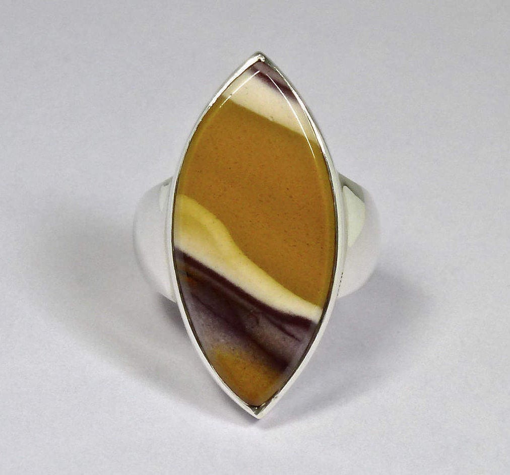 Mookaiet Silberring. Navette Mokait Silber Ring. Jaspis Handgefertigter Mookaiet Silberring. Navette Mokait Silber Ring. Jaspis Handgefertigter von StudioMatrix