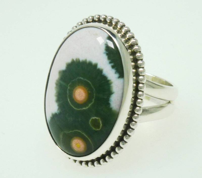 Ozean Jaspis. Silber 925 Handgefertigter Ring. Jaspis Cabochon, Silberring Ozean Jaspis. Silber 925 Handgefertigter Ring. Jaspis Cabochon, Silberring von StudioMatrix