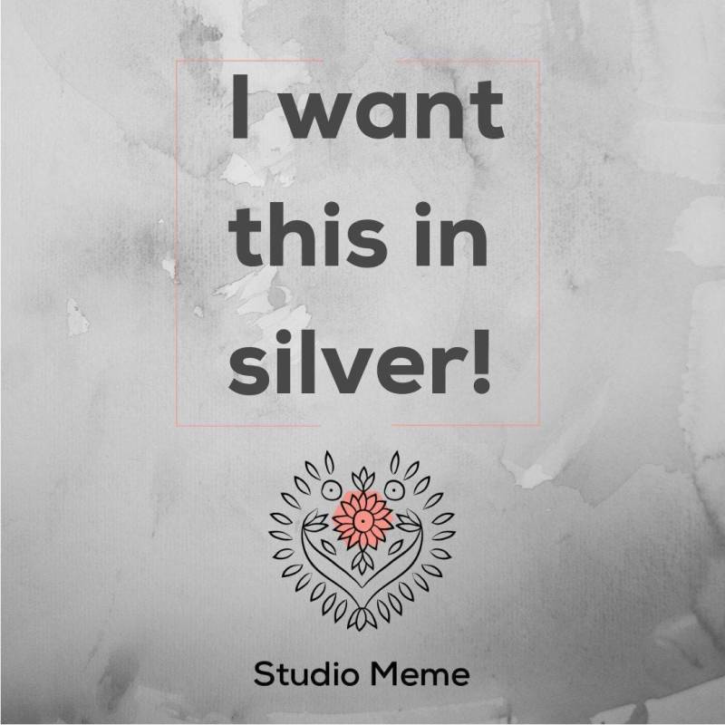 Spezialanfertigungen in Sterling Silber, Selbes Design Wie Gold, Gemacht Silber Nur Für Dich von StudioMeme