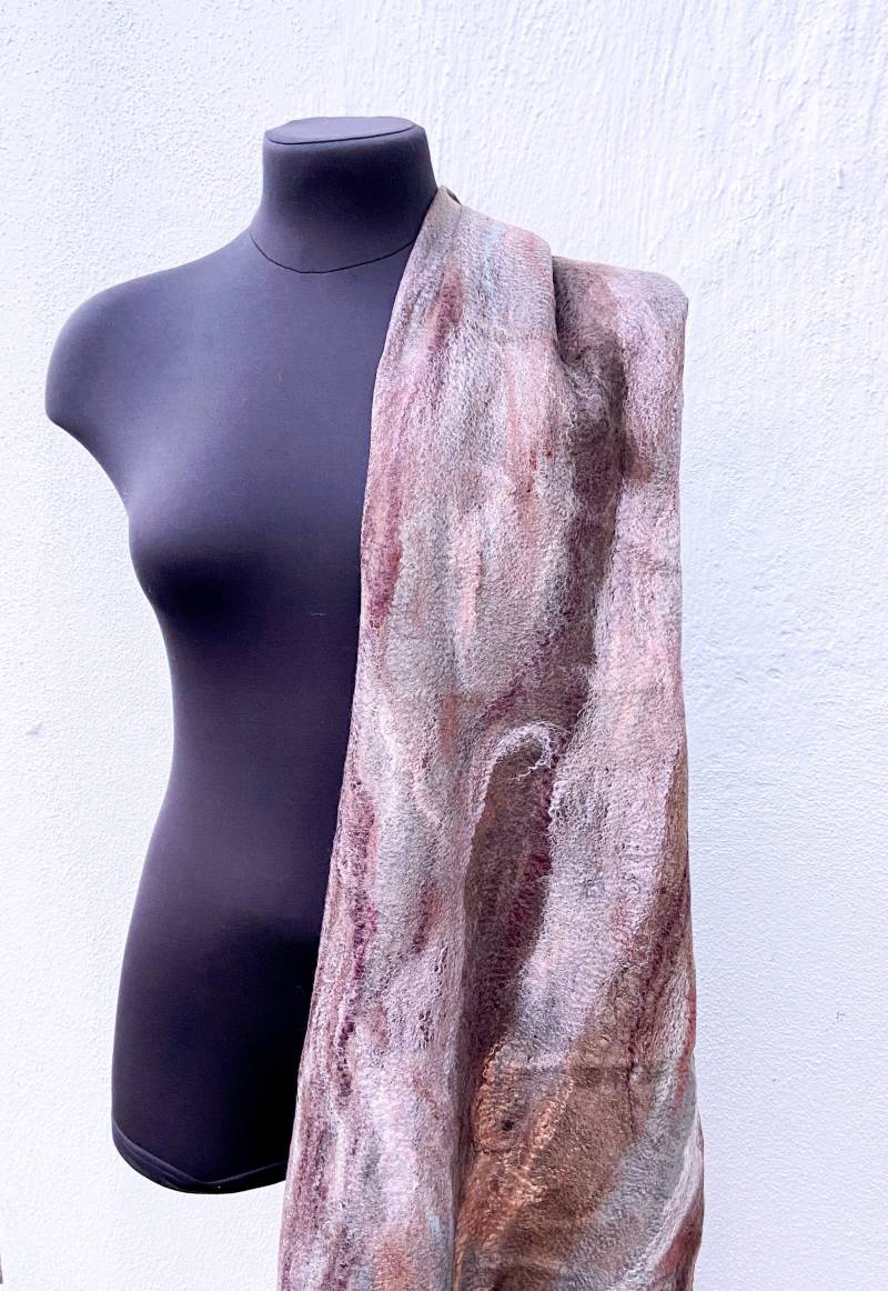 Damen Schal Braun, Wickeltuch, Herbstfarben, Xxl Schal Unisex, Herren in Weihnachtsgeschenk Herren, Mutter von StudioOdenwald