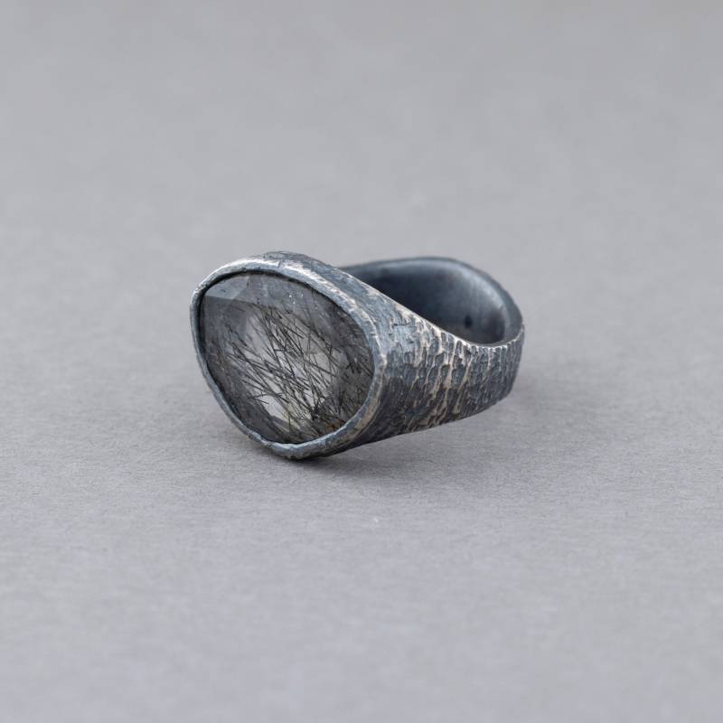 Verstümmeltquarz Ring - Rustikale Sterling Silber Verstümmeltquarz Ring - Rustikale Sterling Silber von StudioPandora