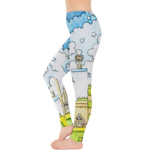 Bemalte Kirby Abenteuer Tribute T-Shirt-"Kirby Blue Sky" von StudioPenPen