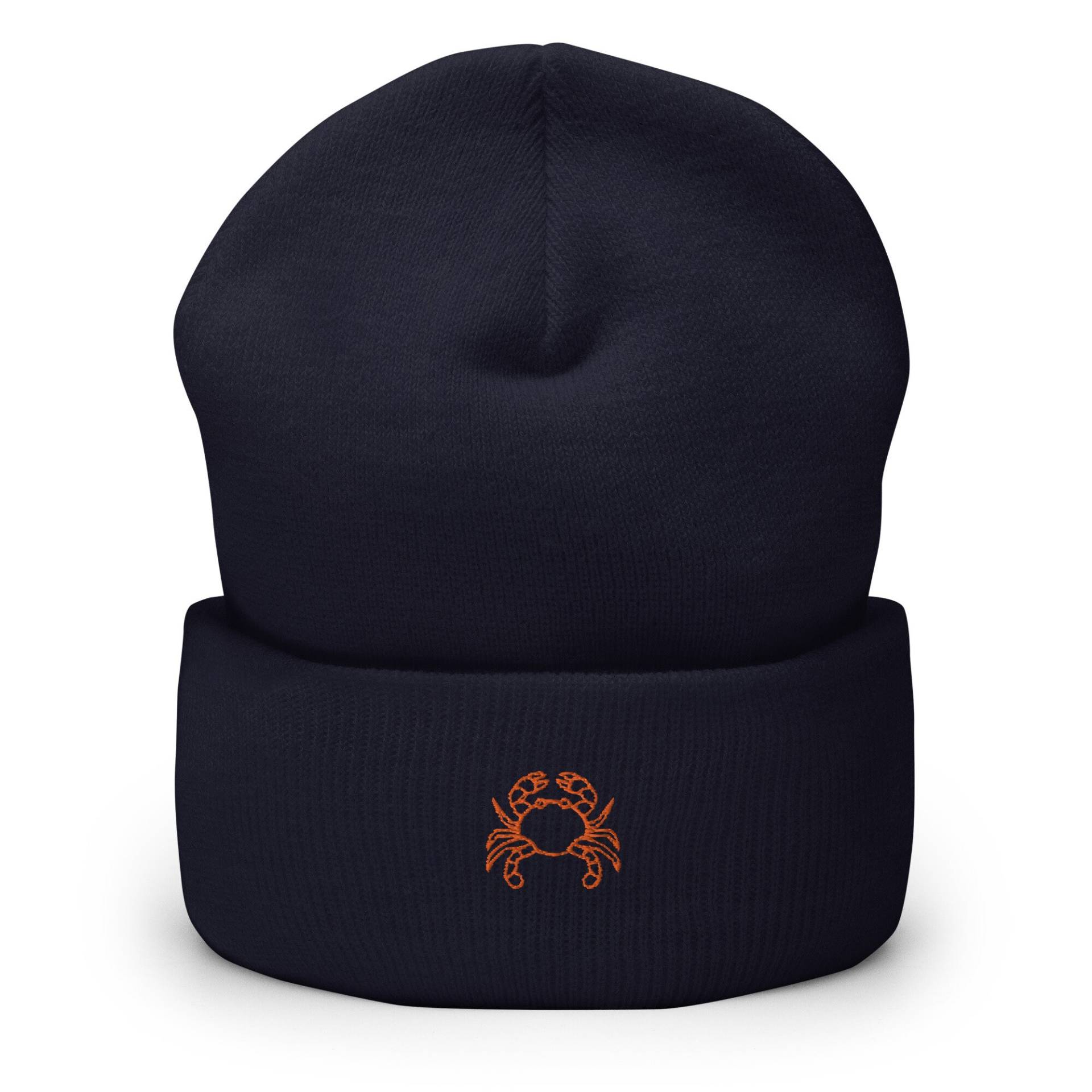 Salty Beanie Mit Krabbe By Studiosalthy Navy Orange Salty Beanie Mit Krabbe By Studiosalthy Navy Orange von StudioSaltHy