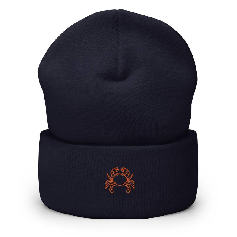 Salty Beanie Mit Krabbe By Studiosalthy Navy Orange Salty Beanie Mit Krabbe By Studiosalthy Navy Orange von StudioSaltHy