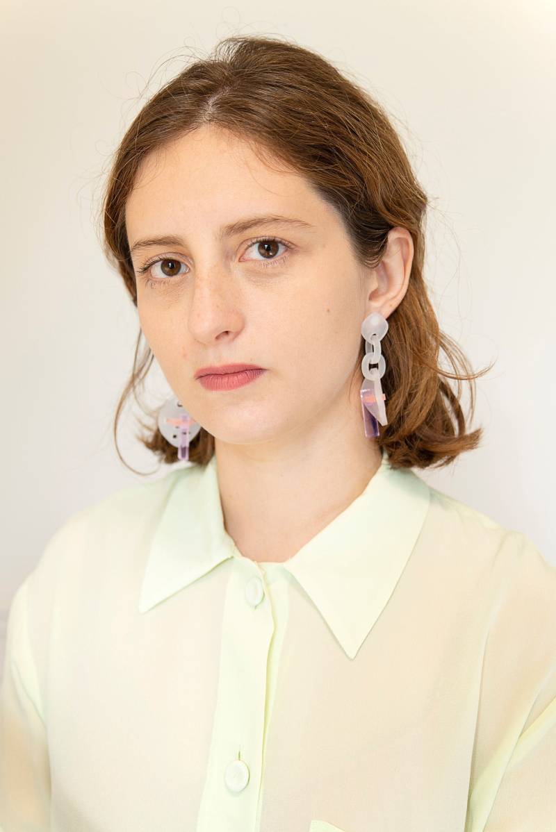 Boucles D'oreilles Anhänger Aus Acryl Bilden Goldene Streifen Im Stil Bo Couleur Trio Fumé Hellrosa Bijoux Original Cadeau von StudioSophieTam