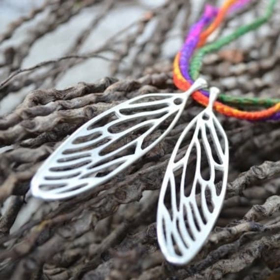 Große Zikadenflügel in Sterling Silber - Flügelschmuck Insektenschmuck Insektenflügel Halskette Große Zikadenflügel in Sterling Silber - Flügelschmuck Insektenschmuck Insektenflügel Halskette von StudioSwoonHandmade