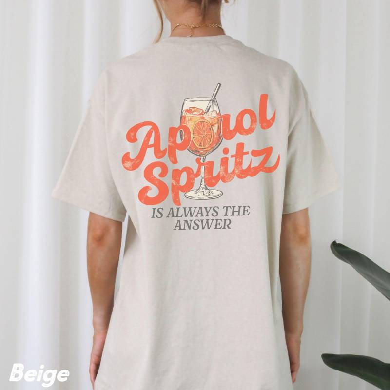 Retro Aperol Spritz T-Shirt Unisex, Aperol Is Always The Answer Shirt, Witzig Barkeeper Shirt, Aperol Statement Tshirt, Jga Gruppenshirt Aperoli von StudioVenusDE