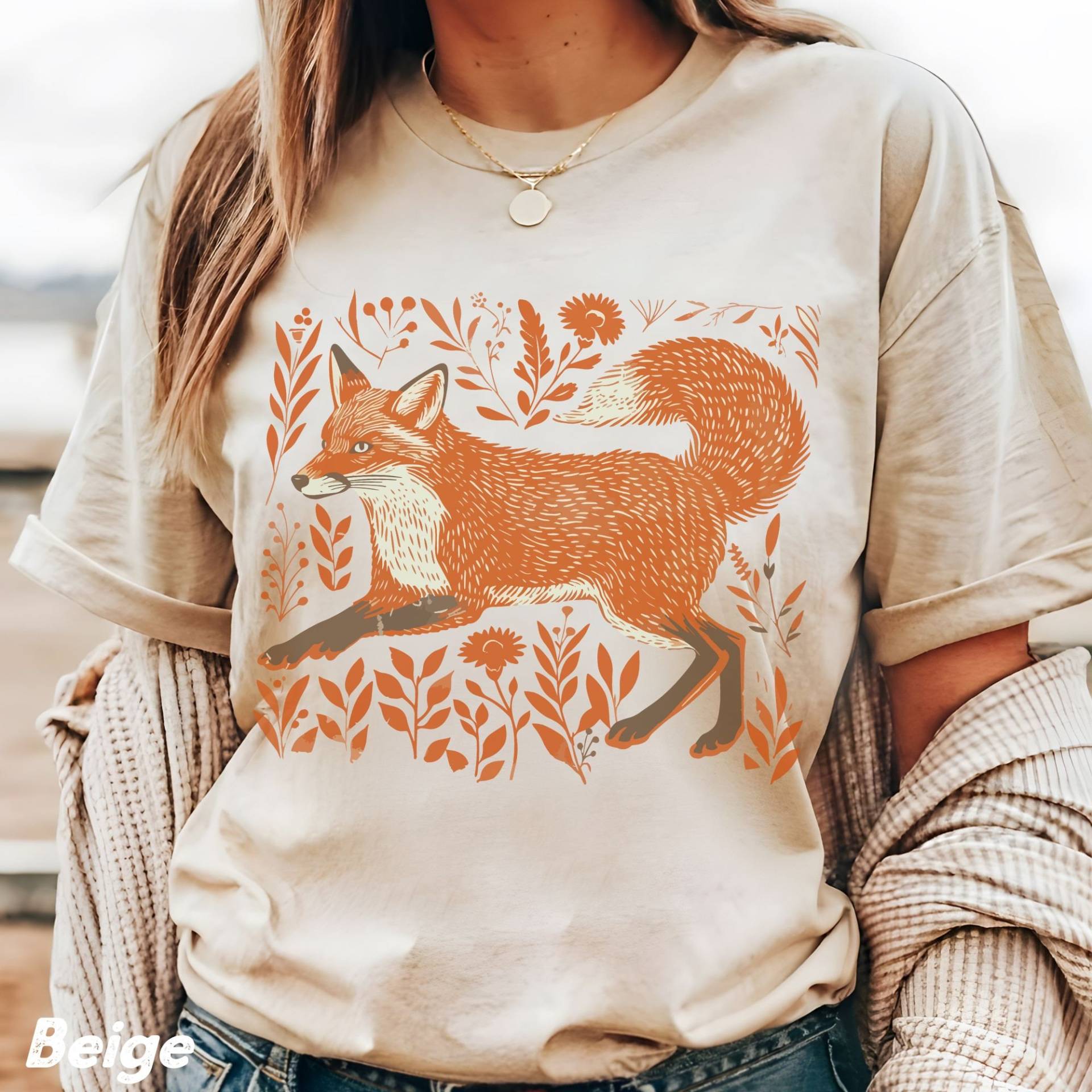 Süß Goblincore Tshirt Fuchs Witchy Whimsigoth T-Shirt Celestial Fairycore Dark Cottagecore Shirt Grüne Hexen Natur Ästhetik Herbst von StudioVenusDE