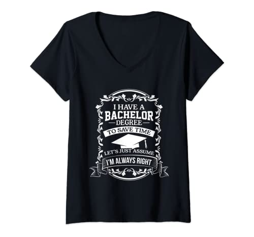 Damen Akademiker Sponsion Geschenk | Abschluss geschafft Bachelor T-Shirt mit V-Ausschnitt Damen Akademiker Sponsion Geschenk | Abschluss geschafft Bachelor T-Shirt mit V-Ausschnitt von Studium BSC BA Geschenk & Student Uni Promotion
