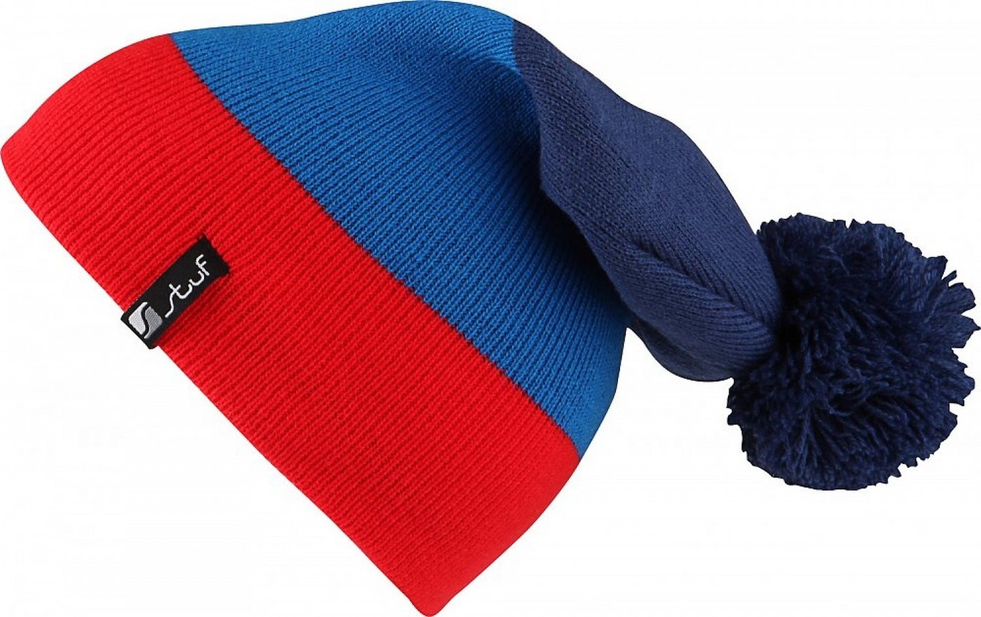 Stuf Strickmütze BLOCK K Ki. Bommelmütze marine-blau-rot Stuf Strickmütze BLOCK K Ki. Bommelmütze marine-blau-rot von Stuf